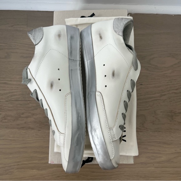 GOLDEN GOOSE Superstar White Silver Star Sparkle 39 - Picture 3 of 8